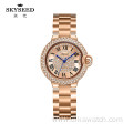 SKYSEED dial diamond gold female watch waterproof quartz